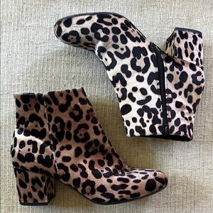 Leopard Print Ankle Boots